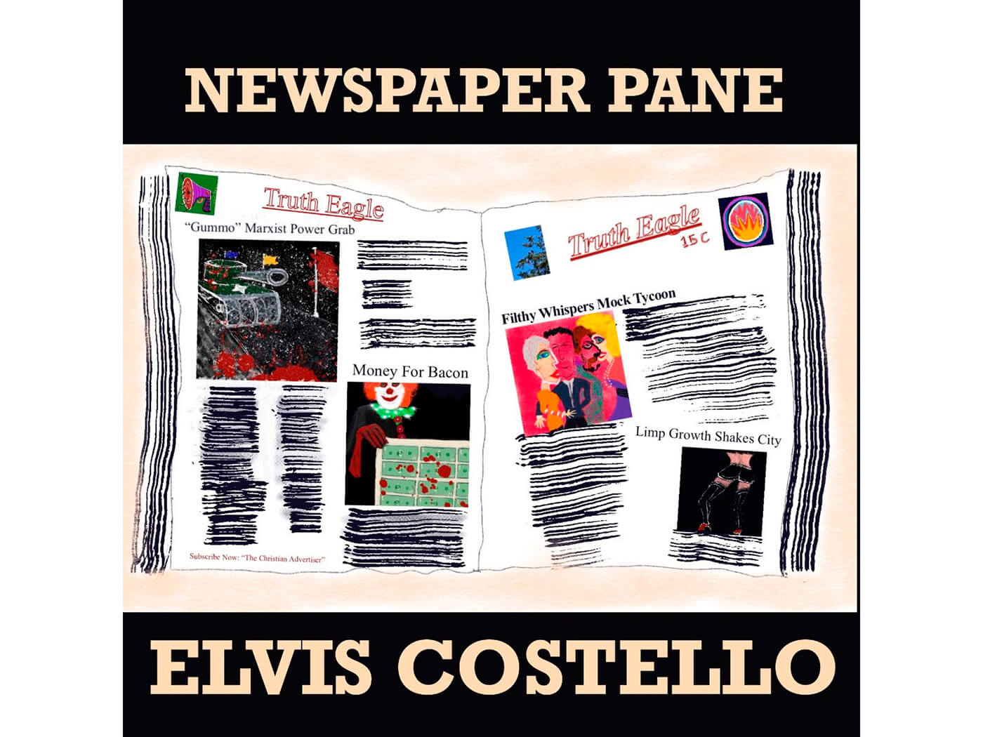 Hear Elvis Costello’s new track, “Newspaper Pane”