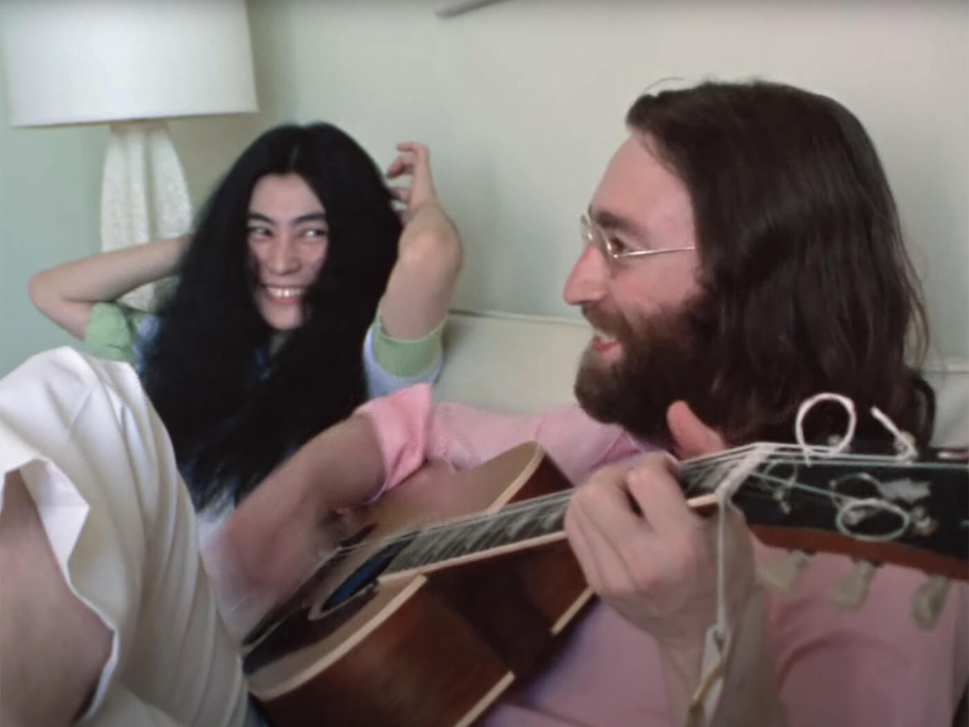 Watch footage of John Lennon and Yoko Ono rehearsing “Give Peace A Chance”