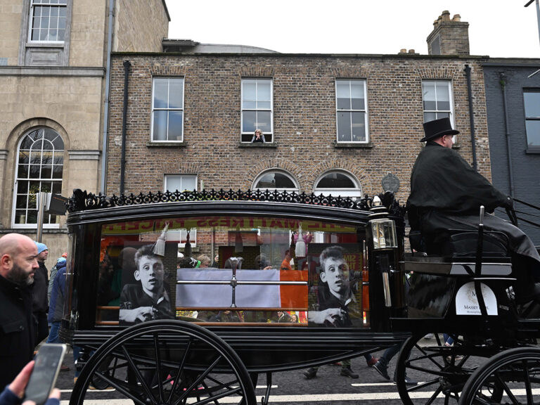 Watch Nick Cave perform “A Rainy Night in Soho” at Shane MacGowan’s funeral