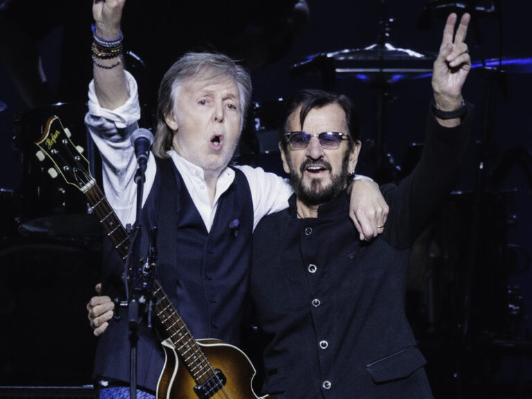 Ringo Starr joins Paul McCartney onstage at London’s O2 Arena